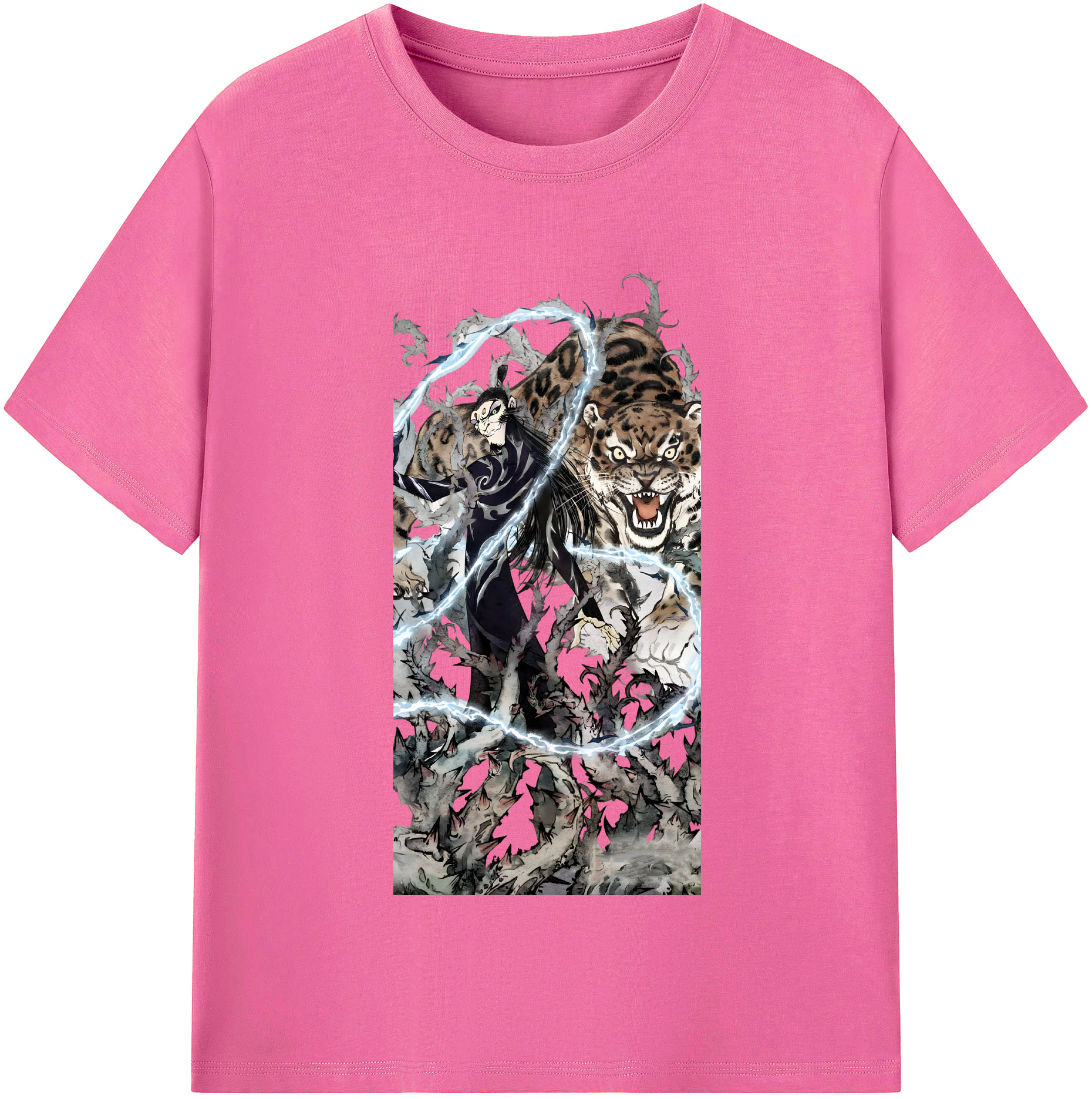 （画像用） Ne Zha 2 ナタ 魔童の大暴れ レディースカジュアルプリントTシャツ（綿100％）